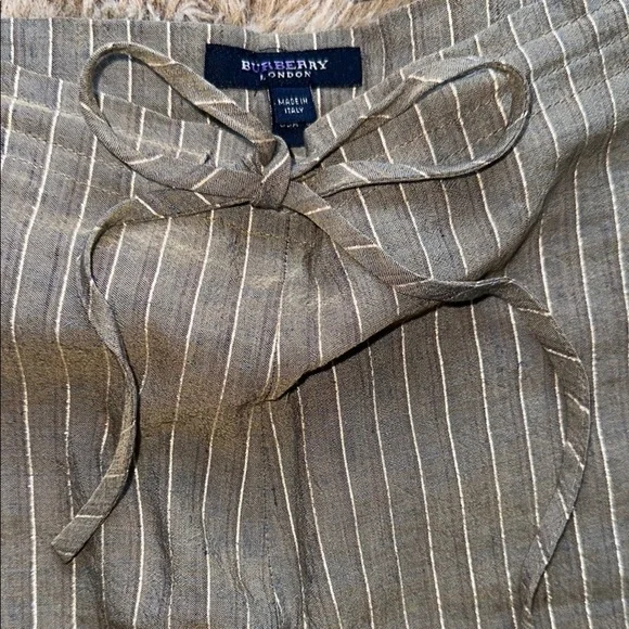 Vintage Burberry Wide Leg Lenin Trousers - Picture 5 of 15